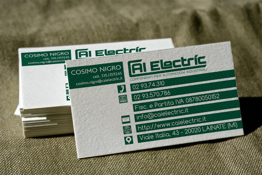 
                                                                                                                        Penyertaan Peraduan #                                            24
                                         untuk                                             Disegnare Biglietti da Visita for Cai Electric
                                        
