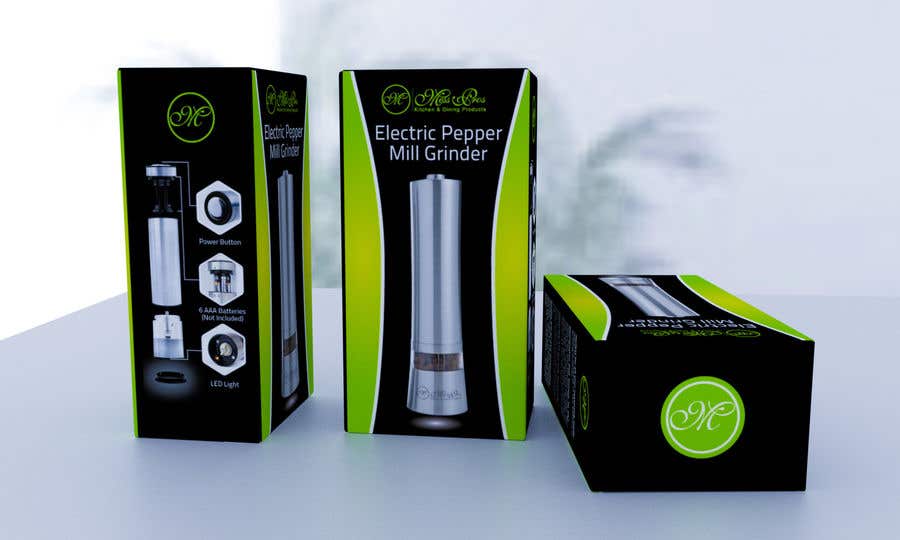 Contest Entry #21 for                                                 Create Print and Packaging Designs for an electric pepper mill grinder
                                            