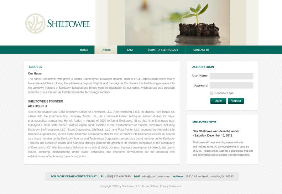 Intrarea #85 pentru concursul „                                                Website Design for Sheltowee LLC a technology investment company
                                            ”