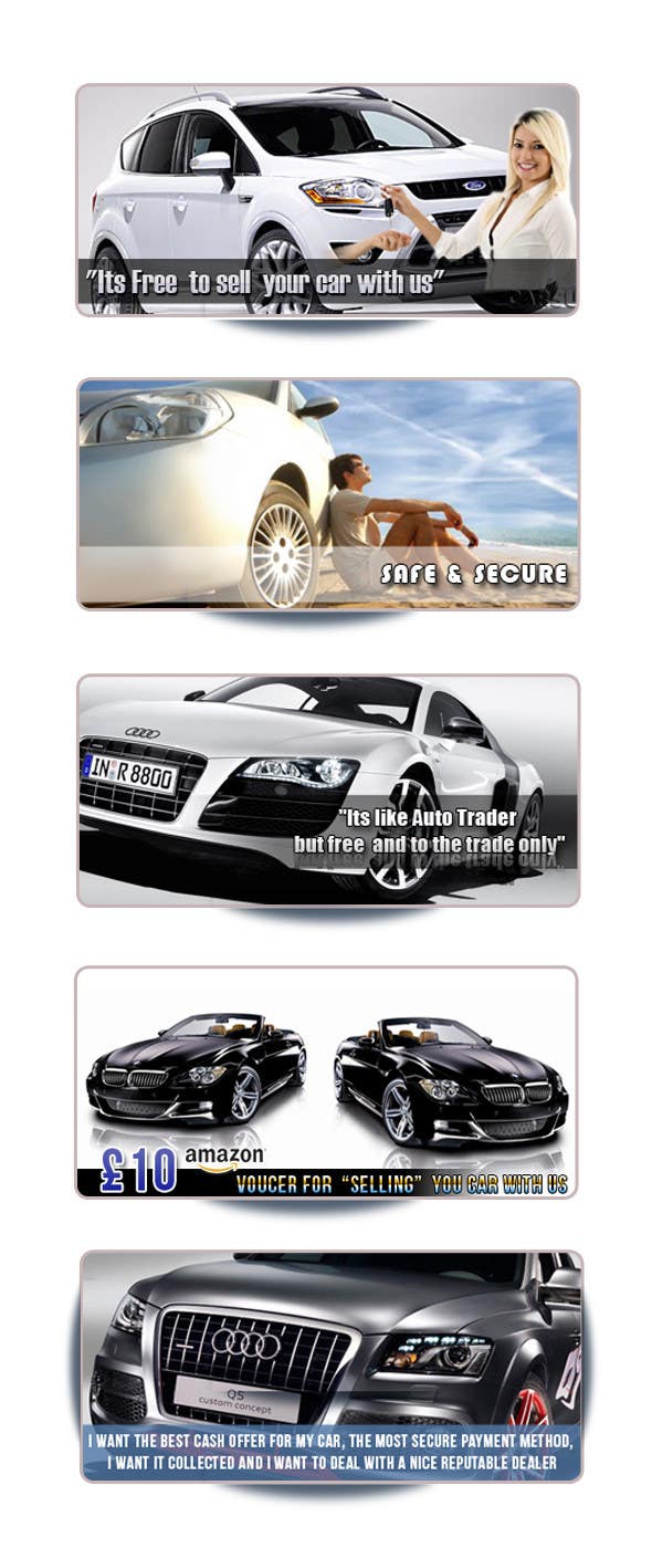 Penyertaan Peraduan #28 untuk                                                 Graphic Designs for Car Selling Website
                                            