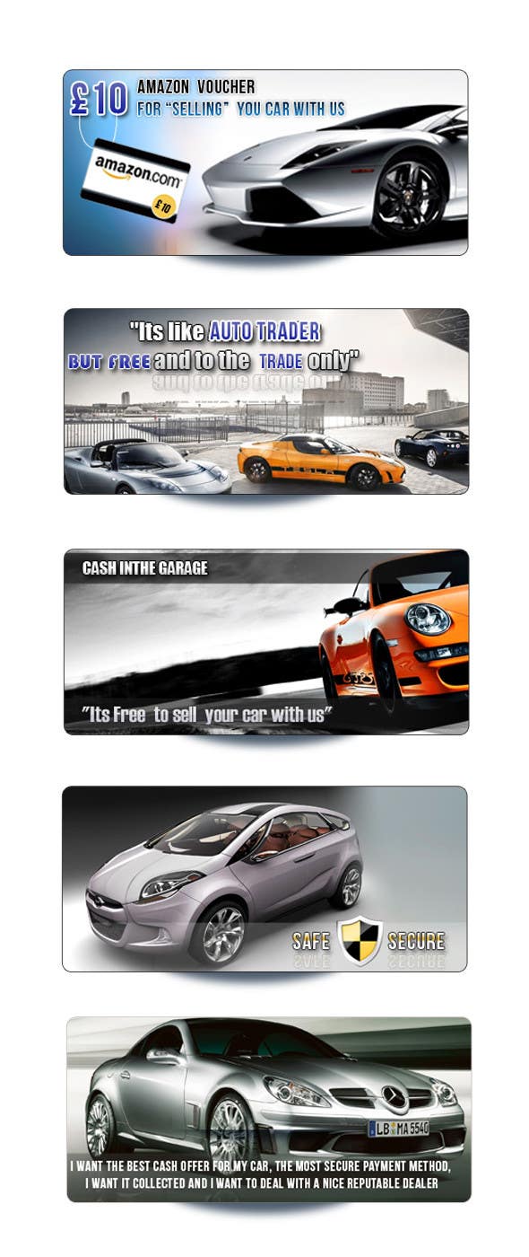 Intrarea #35 pentru concursul „                                                Graphic Designs for Car Selling Website
                                            ”