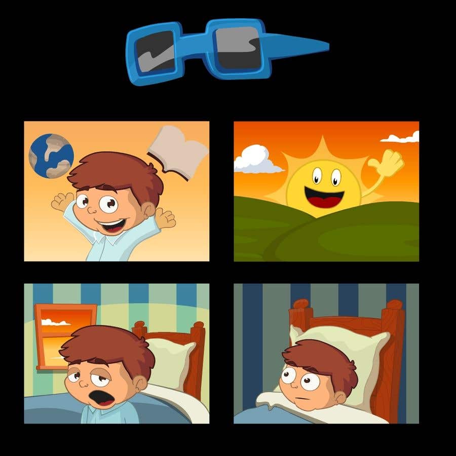 Penyertaan Peraduan #8 untuk                                                 Cartoon design for kids sleeping-glasses
                                            