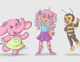 #24 para CUTE 2D Character Design of a girl, elephant and bee! (2D ONLY, FULL COLOR, CARTOON) de sushizzy