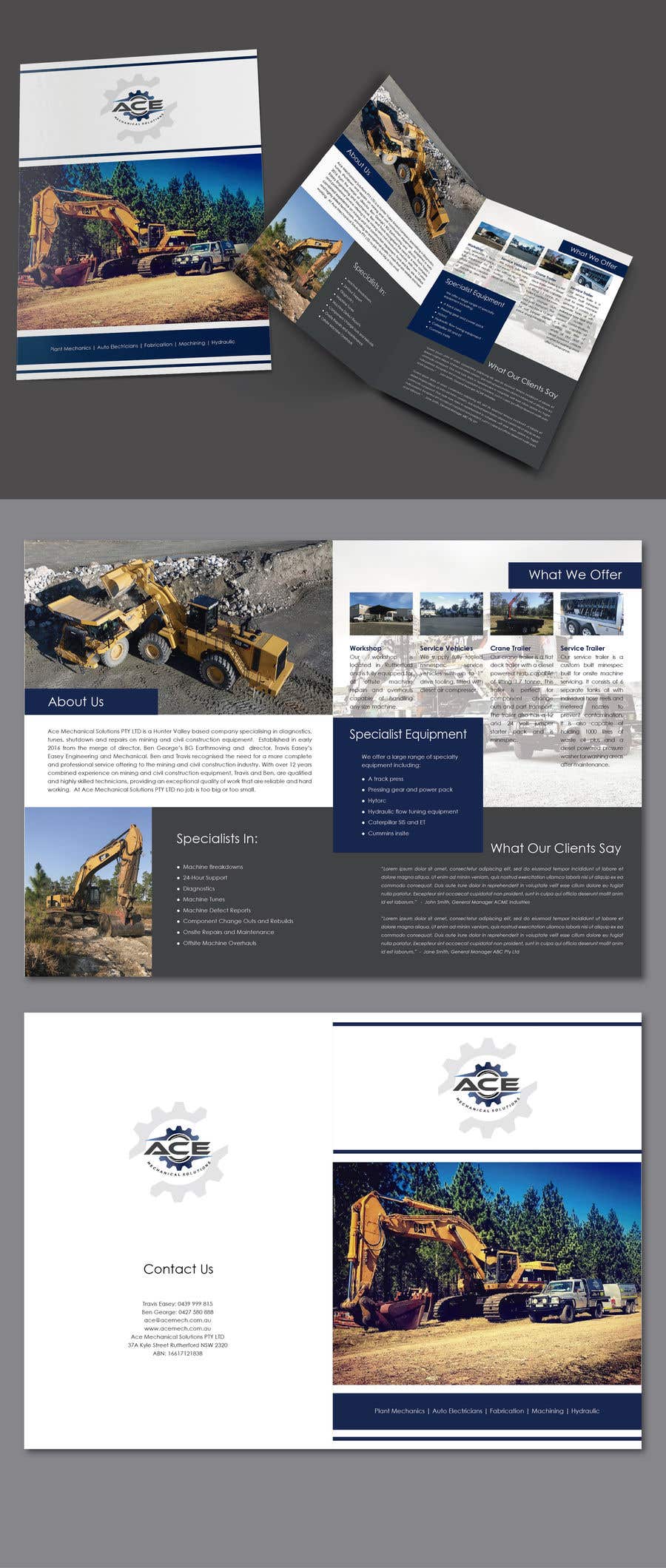 Natečajni vnos #8 za                                                 Design a Brochure For Mining Mechanic
                                            