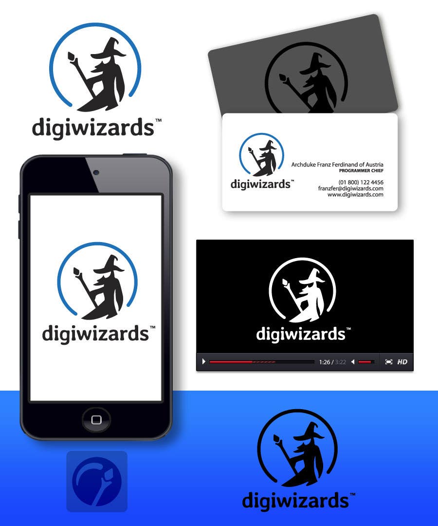 Kilpailutyö #556 kilpailussa                                                 Logo Design for DigiWizards
                                            