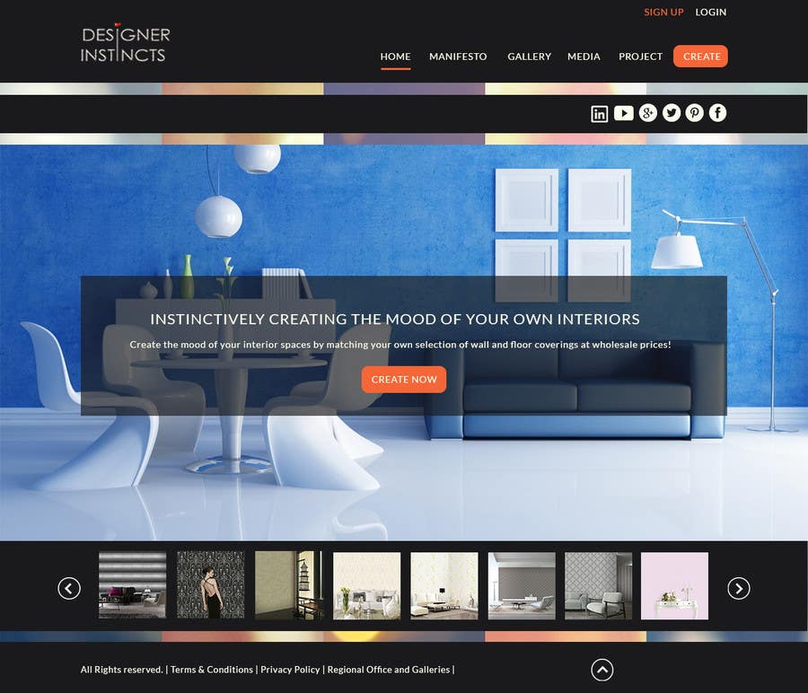 Contest Entry #3 for                                                 Design a Website Mockup for a Design Wallpaper website
                                            