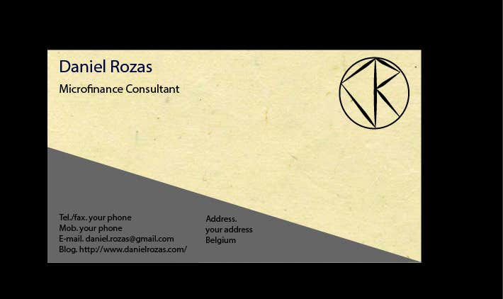 
                                                                                                                        Contest Entry #                                            15
                                         for                                             Design some Business Cards for Consultant
                                        