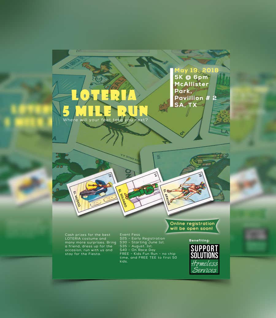 Konkurrenceindlæg #48 for                                                 Design a Flyer - 2018 Loteria 5 Mile Run
                                            