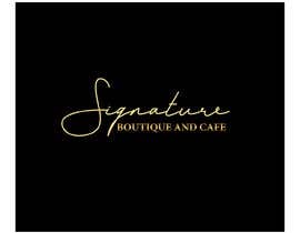 #7 for I need a logo design for a boutique and cafe. The shop&#039;s name is &quot;Signiture Boutique and Cafe&quot; 
Colors of the logo: 
- golden
- black 
The writing of the word Signiture is to be as a real signiture style. by Inventeour