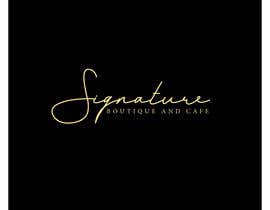 #19 for I need a logo design for a boutique and cafe. The shop&#039;s name is &quot;Signiture Boutique and Cafe&quot; 
Colors of the logo: 
- golden
- black 
The writing of the word Signiture is to be as a real signiture style. by Inventeour