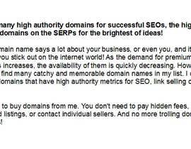#3 for Many high authority domains for sale. Need help writing sells pitch. by ignchris