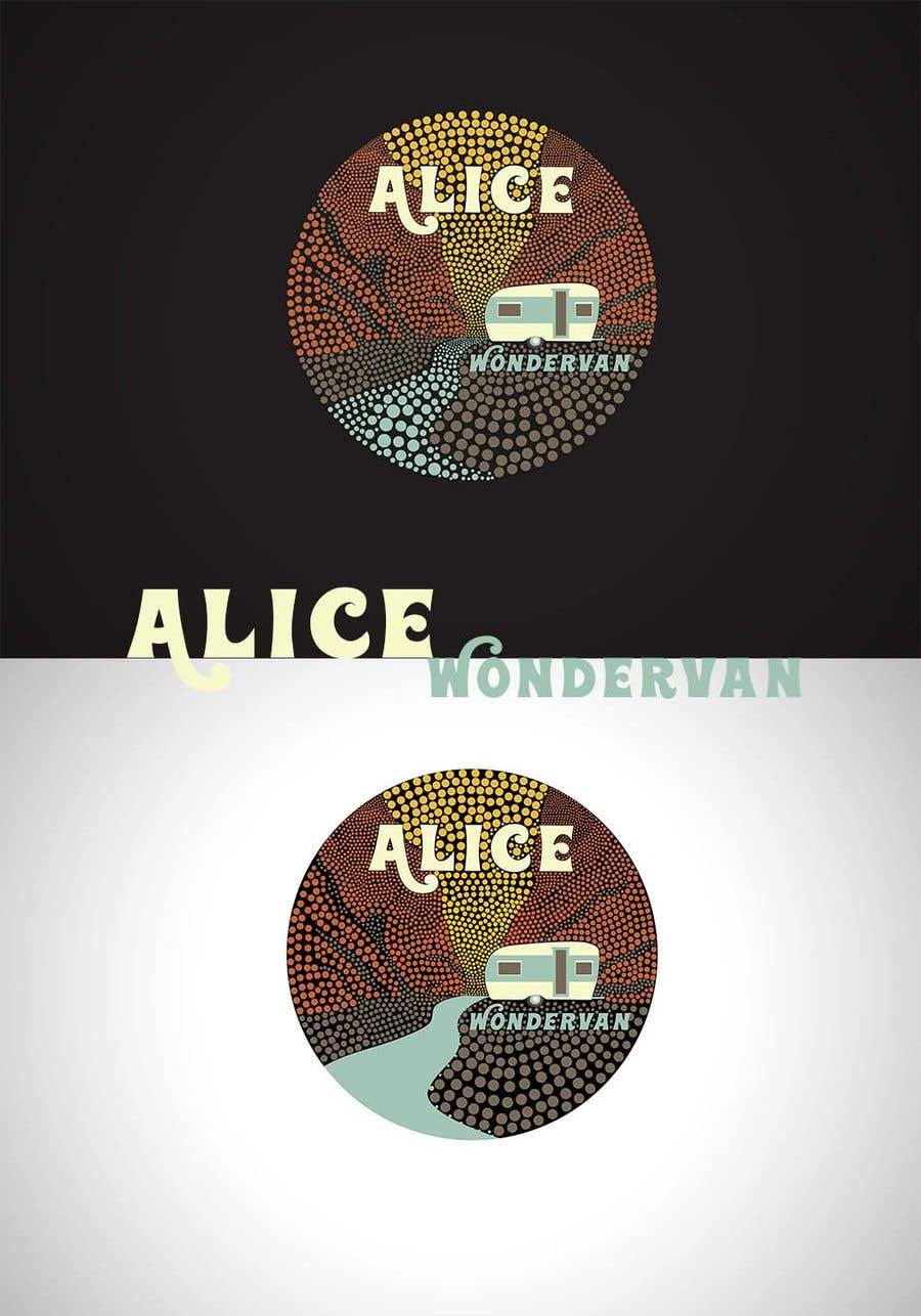 Kilpailutyö #220 kilpailussa                                                 Simple vintage caravan logo - "Alice Wondervan"
                                            