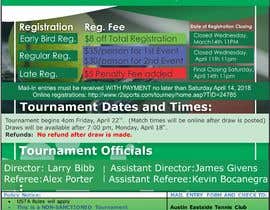 Číslo 8 pro uživatele Design Announcement and Registration Flyer for Tennis Tournament od uživatele ArthurOcc