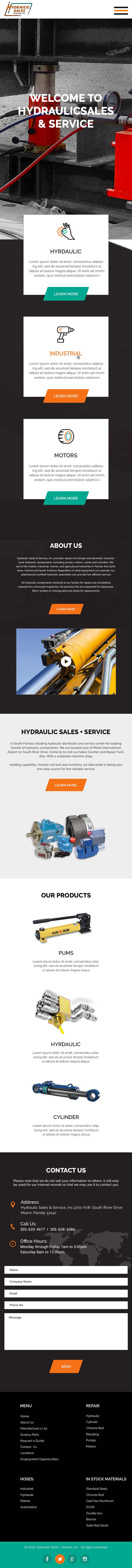 Wettbewerbs Eintrag #20 für                                                 Website design for a company selling and service Hydraulic parts
                                            