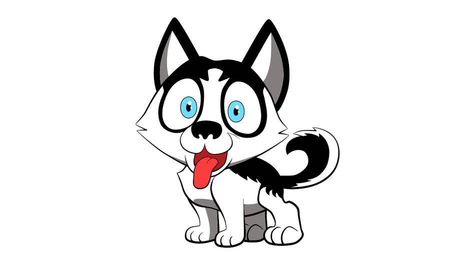 Příspěvek č. 9 do soutěže                                                 Artist create original Siberian Husky Puppy Cartoon Character for Large sticker pack
                                            