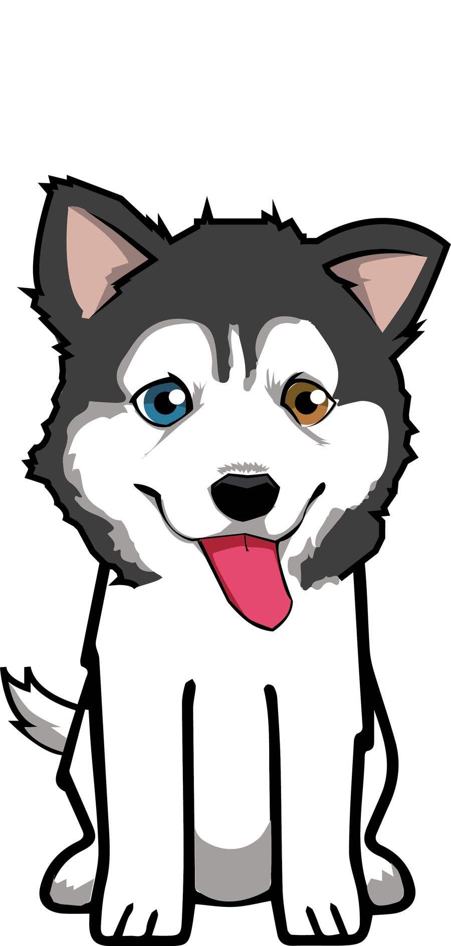 Contest Entry #19 for                                                 Artist create original Siberian Husky Puppy Cartoon Character for Large sticker pack
                                            