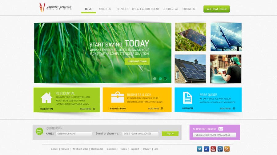 Intrarea #94 pentru concursul „                                                Website Design for Vibrant Energy Solutions
                                            ”