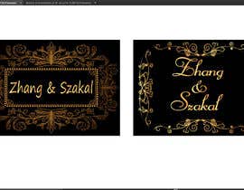 #10 for Simple wine label- Gold Hand Script on Black Label with Filigree background by BlaBlaBD