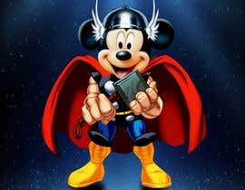 Nro 95 kilpailuun Photoshop Mickey Mouse in the style of Thor from the Avengers käyttäjältä abdsigns