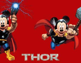 #56 dla Photoshop Mickey Mouse in the style of Thor from the Avengers przez Arun198011