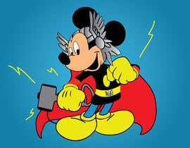 #61 dla Photoshop Mickey Mouse in the style of Thor from the Avengers przez tarquindsouza007