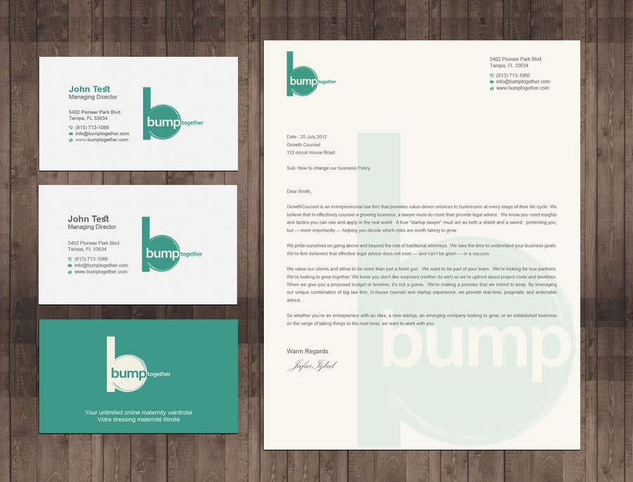 Penyertaan Peraduan #127 untuk                                                 Business card design + letter head + PowerPoint template
                                            
