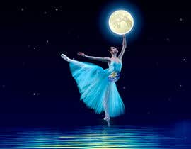 #12 para I need an image of a pregnant woman dancing.
Her belly resembles the earth
It looks like shes almost holding the large full moon with her arm
Shes surrounded by water
Stars are in the background

Pregnant Mamas Dancing is written in the full moon de RehanTasleem