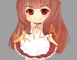 #13 for My daughter wishes a personal sweet manga or chibi girl with orange fox ears and a magic wand which may look like a painting brush. She is very creative and wishes to use it as a personal image resp. logo. Dress and colour of hair may vary. by ArsyaVeranda