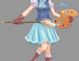 #15 for My daughter wishes a personal sweet manga or chibi girl with orange fox ears and a magic wand which may look like a painting brush. She is very creative and wishes to use it as a personal image resp. logo. Dress and colour of hair may vary. by ishiharamamoru