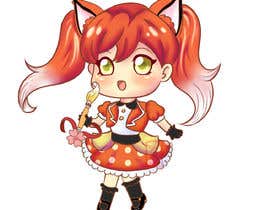 #2 for My daughter wishes a personal sweet manga or chibi girl with orange fox ears and a magic wand which may look like a painting brush. She is very creative and wishes to use it as a personal image resp. logo. Dress and colour of hair may vary. by tokneesketchpad