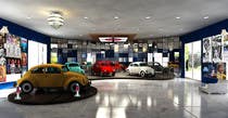 Graphic Design Entri Peraduan #19 for Illustrate an interior with visitors and attractions for a modern VW Beetle museum