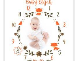#44 para illustrations for baby milestone blanket de dashlash2411