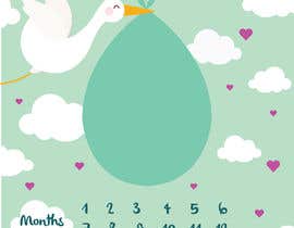 #27 para illustrations for baby milestone blanket de eling88