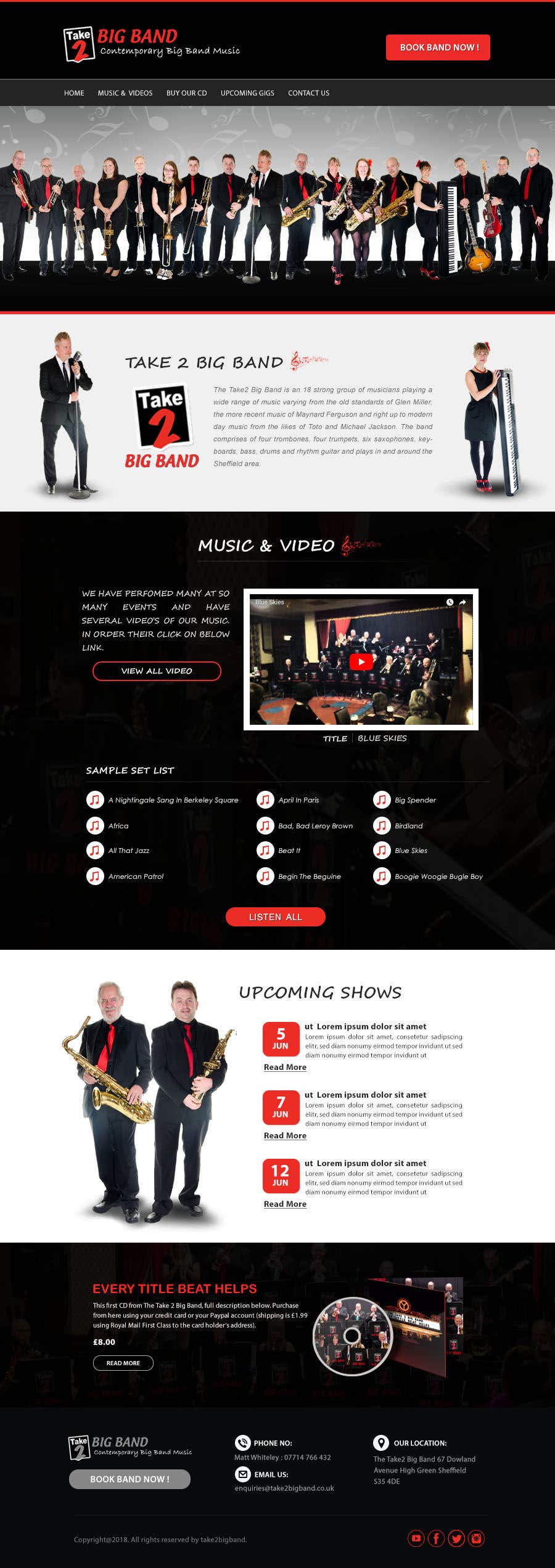 Contest Entry #20 for                                                 Redesign A Website (www.take2bigband.co.uk)
                                            