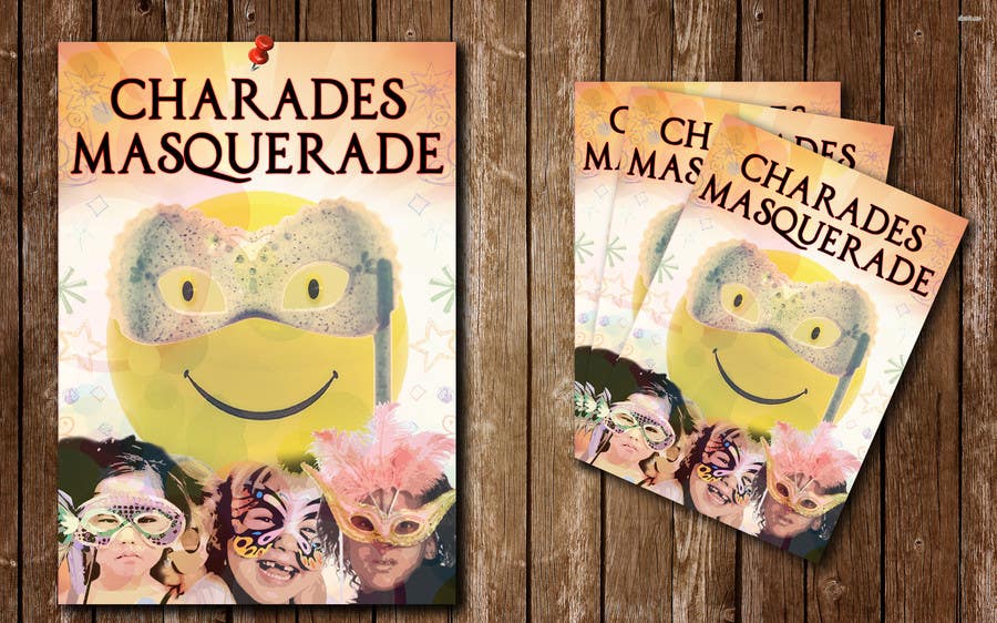 Penyertaan Peraduan #7 untuk                                                 Design a Flyer for "CHARADES MASQUERADE"
                                            