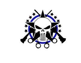 #14 I need a punisher symbol design, with a blue line (pro-law enforcement) To summarize it should be a pro-law enforcement design, with the punisher symbol. Be creative....I’m looking for an intricate design. részére Omarjmp által