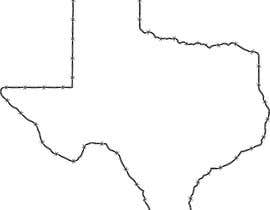 #29 State of Texas Outline T-Shirt Design részére audiebontia által