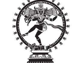#16 para Draw a vector image of Nataraja (Dancing Shiva) in black and white de kaushalyasenavi