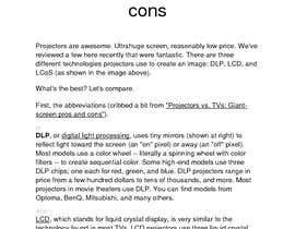nº 2 pour Write an article titled &quot;DLP vs LCD vs LCoS Projector: The Advantages And Disadvantages&quot; par kartiktailor9 