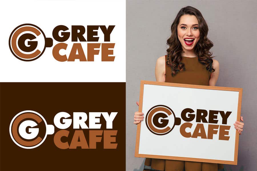Contest Entry #9 for                                                 Logo design Its called Grey Cafe’. It will be selling snacks, sandwiches and sliders. The interior is concrete simple modern design. 
The logo should not be circle as I am restricted to have 4mx1.4m signboard.
                                            
