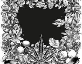 #37 para Black and White Tropical/African/Equatorial fruit leaf and flower Print design. de caloylvr
