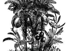 #41 per Black and White Tropical/African/Equatorial fruit leaf and flower Print design. da vishal4154