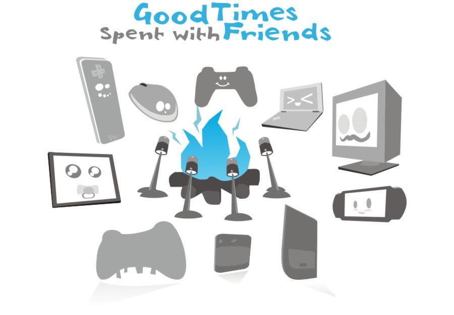 Contest Entry #41 for                                                 Gaming theme t-shirt design wanted – Good Times Spent with Friends
                                            
