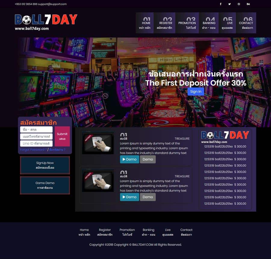 Participación en el concurso Nro.17 para                                                 Re-design casino and gambling website ( no php need )
                                            