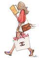 Imej kecil Penyertaan Peraduan #18 untuk                                                     Change title of book to “Budget Friendly Luxury” 
Change logo on bag to Chanel
Change girls hair to curly
                                                