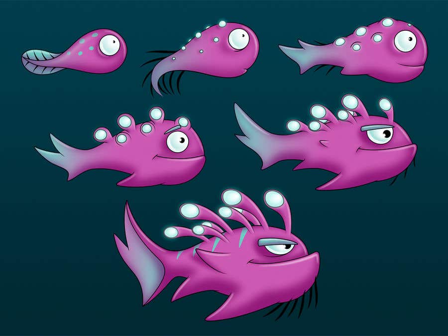 Entry #22 by peshan for Tadpole to alien fish evolution | Freelancer