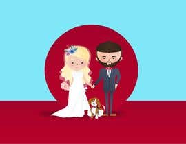 #11 per Illustrate Bride, groom and dog in style provided da DagmaCreative
