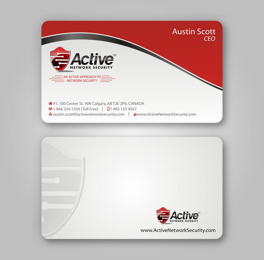 Contest Entry #97 for                                                 Business Card Design for Active Network Security.com
                                            