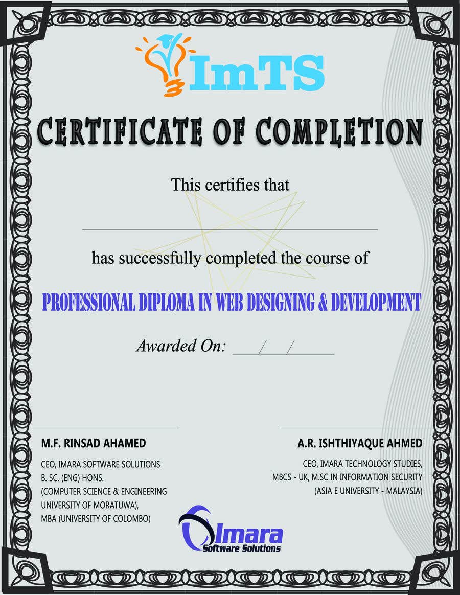 Konkurransebidrag #5 i                                                 Design a certificate for our Course
                                            
