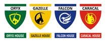 #6 para 4 School House Logos. We have Oryx (green), Gazelle (yellow), Falcon (blue) and Caracal (red). See image 1 for more details. Ive attached examples of online images. de dhannu